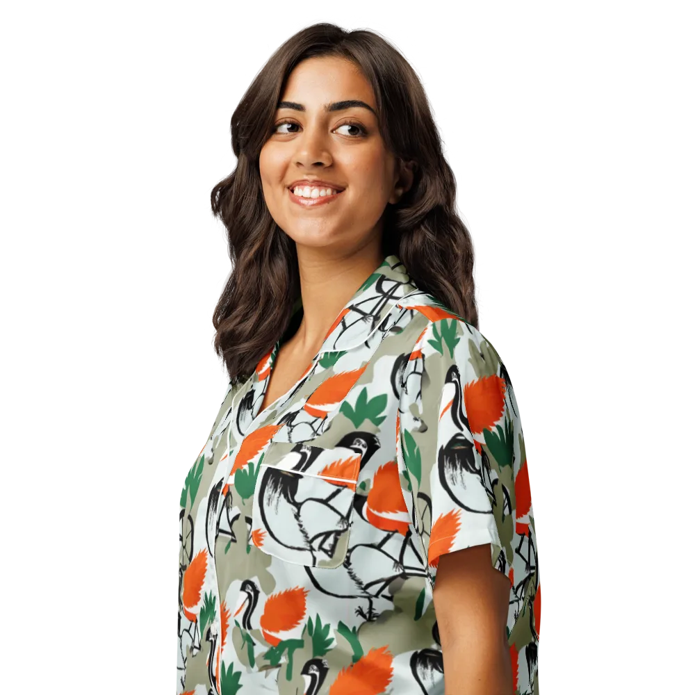 Crimson Migration on Women's Short Sleeve Pajama Top — Left Front