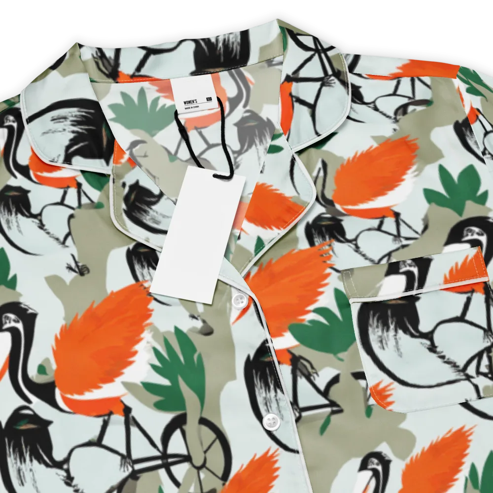 Crimson Migration on Women's Short Sleeve Pajama Top — Product details