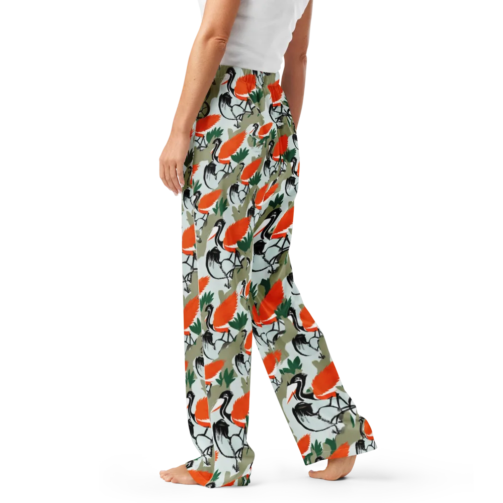 Crimson Migration on Women's Pajama Pants — Left