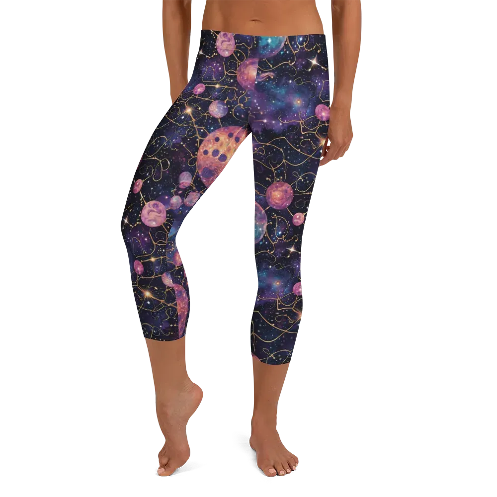 Stardust Vines on Capri Leggings — Front