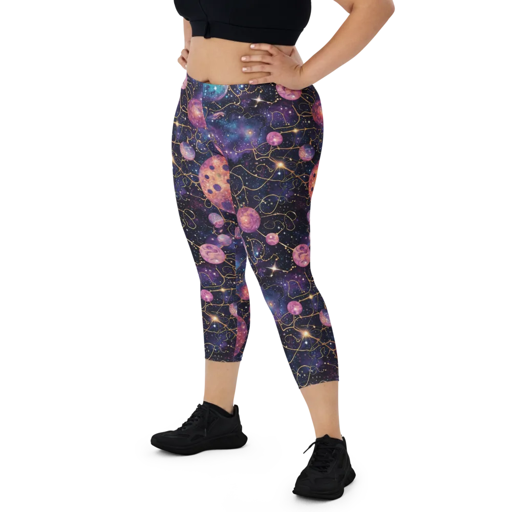 Stardust Vines on Capri Leggings — Front