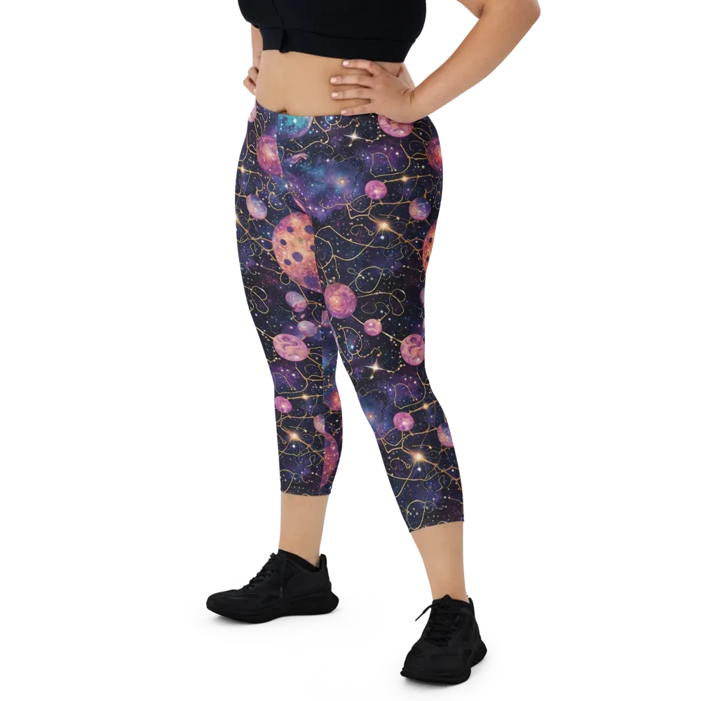 Stardust Vines on Capri Leggings — Front