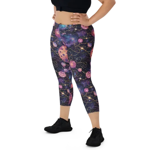 Stardust Vines on a Capri Leggings