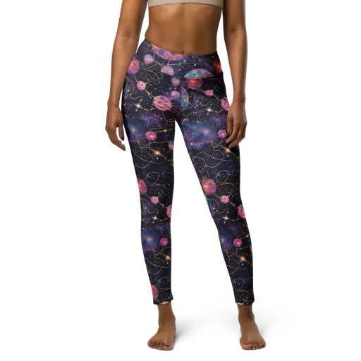 Stardust Vines on a Yoga Leggings