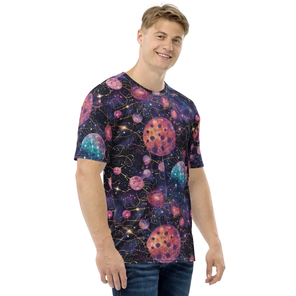 Stardust Vines on Men's Crew Neck T-Shirt — Right
