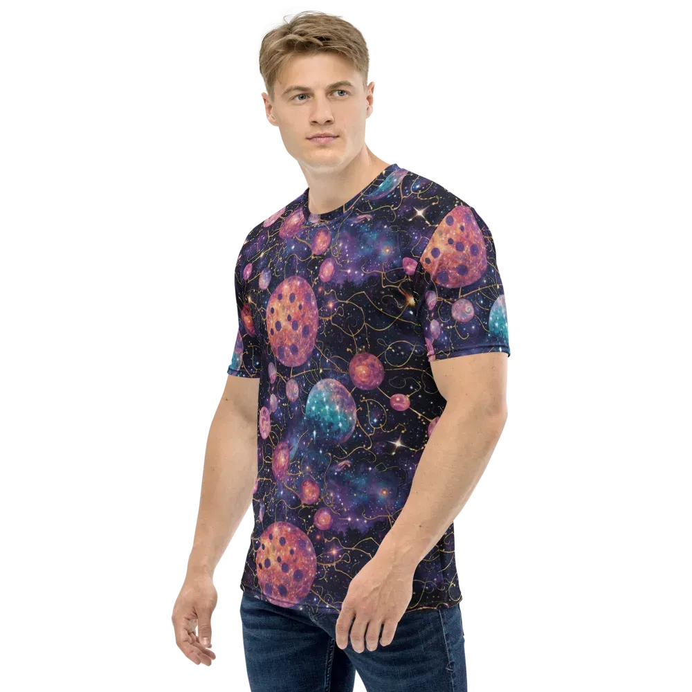 Stardust Vines on Men's Crew Neck T-Shirt — Left
