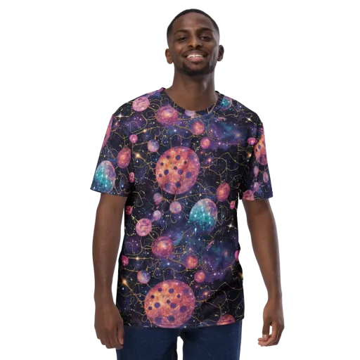 Stardust Vines on a Men's Crew Neck T-Shirt