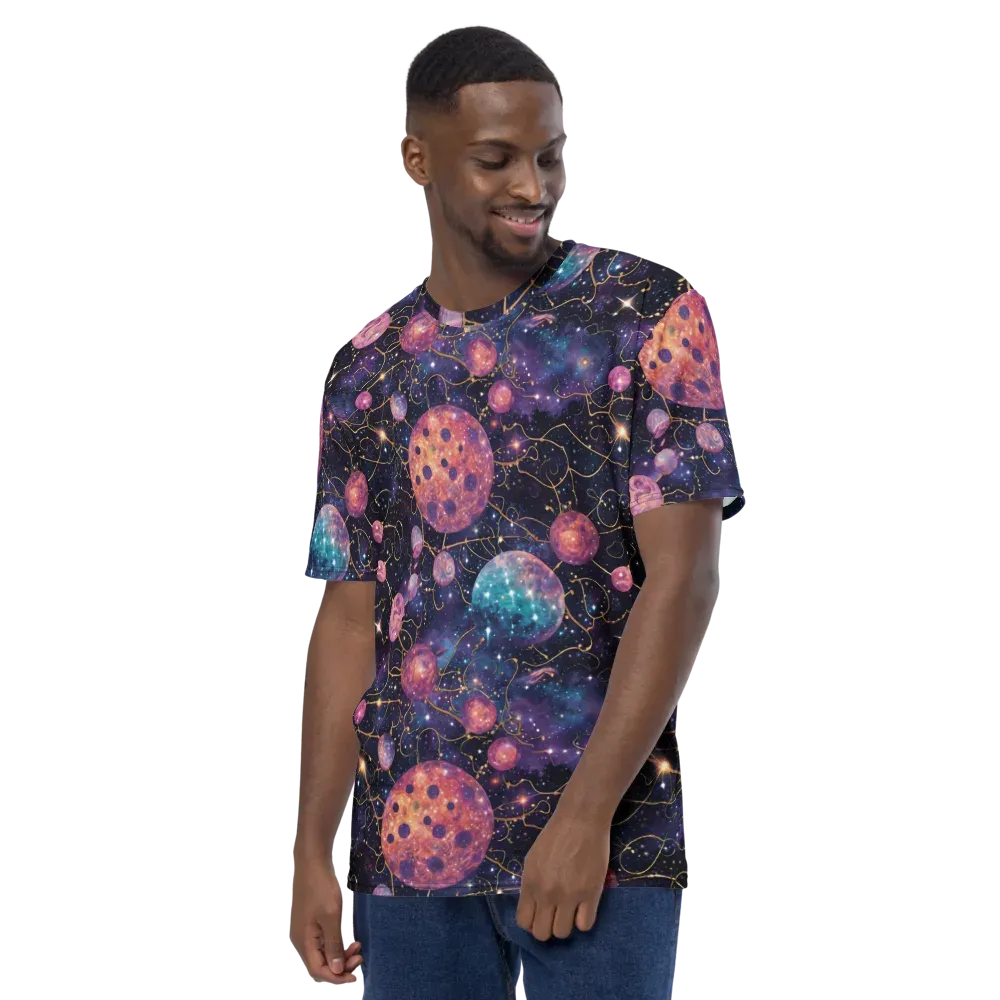 Stardust Vines on Men's Crew Neck T-Shirt — Left