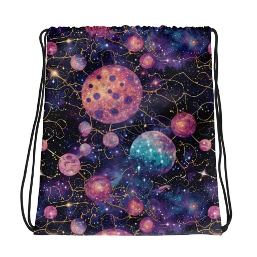 Stardust Vines on a Drawstring Bag