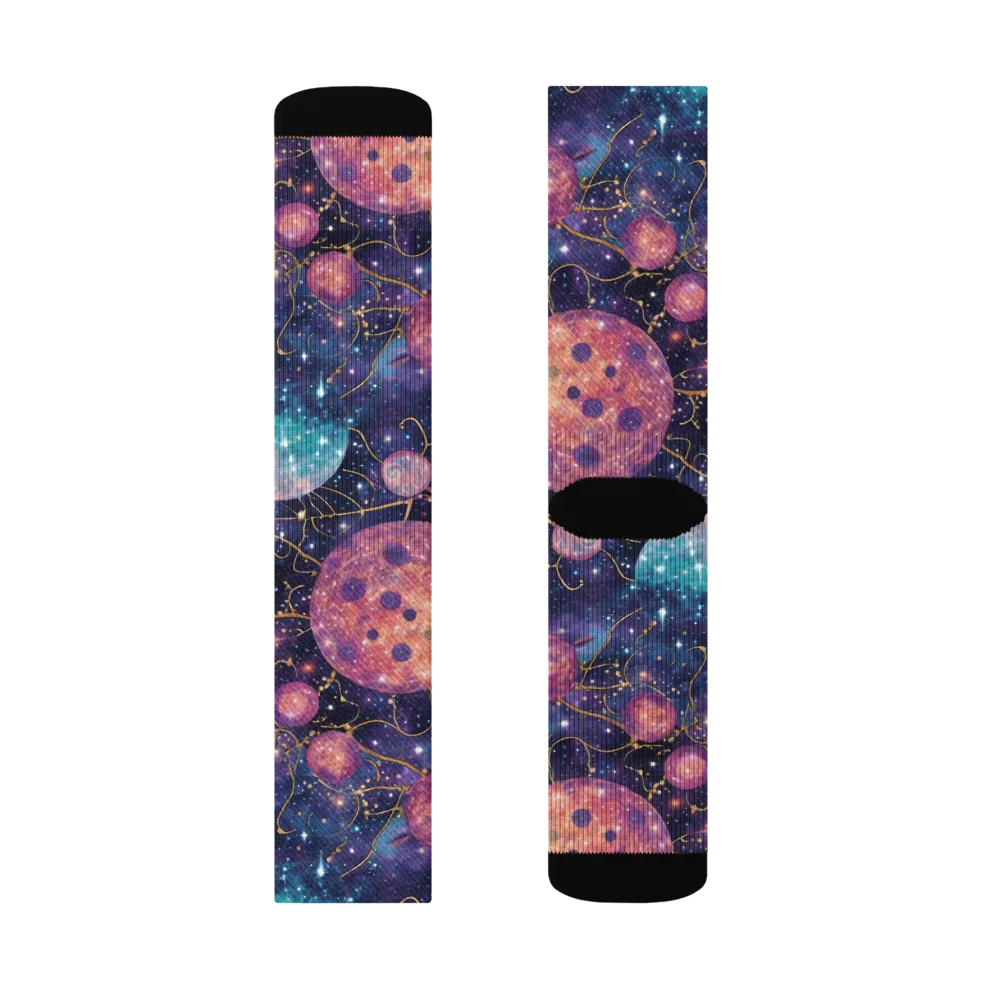 Stardust Vines on Socks — Left Sock