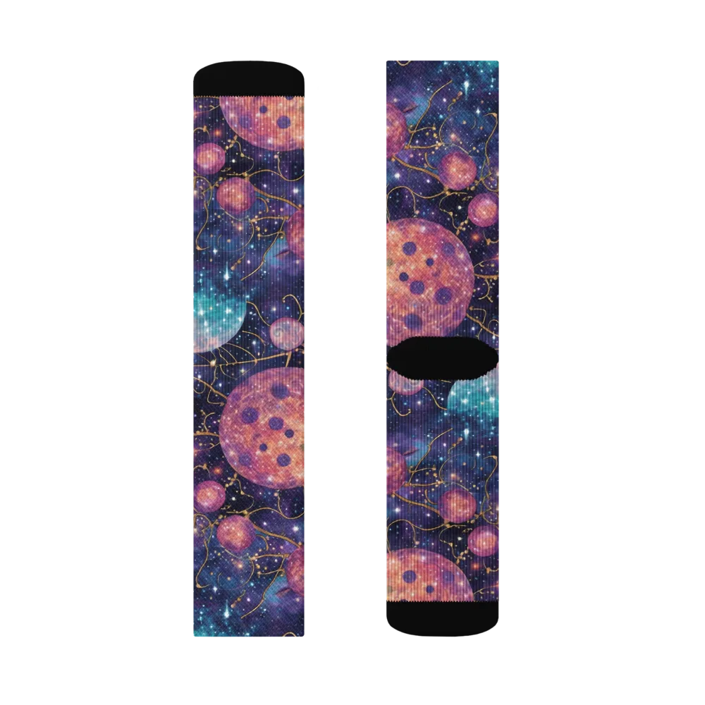 Stardust Vines on Socks — Right Sock