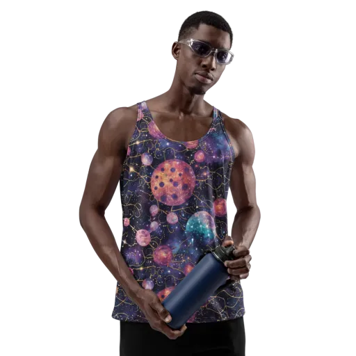 Stardust Vines on a Men's Tank Top