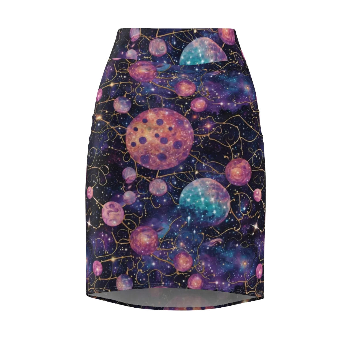 Stardust Vines on Pencil Skirt — Front