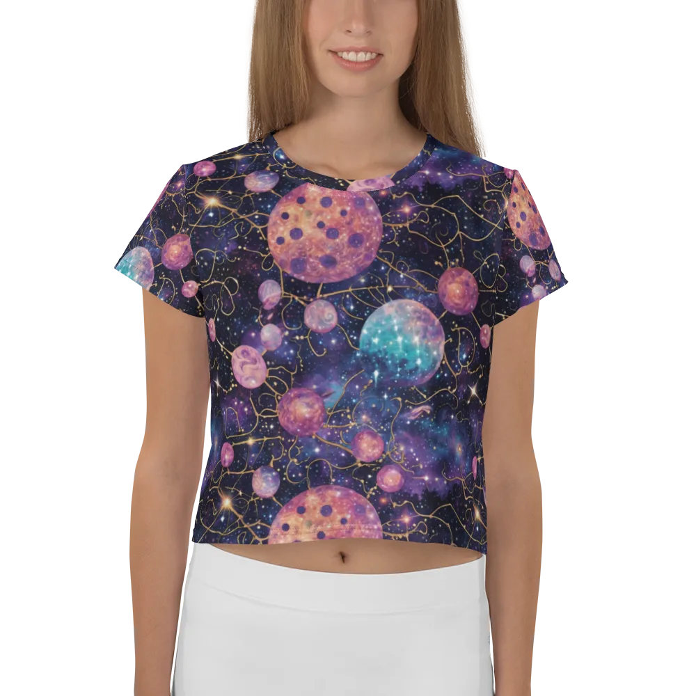 Stardust Vines on Crop Tee — Front