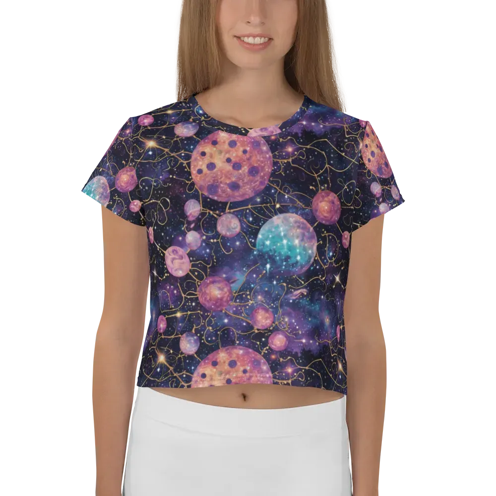 Stardust Vines on Crop Tee — Front