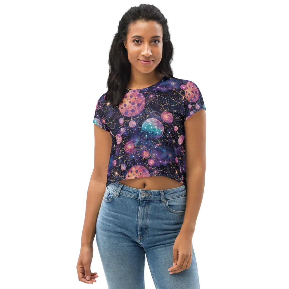Stardust Vines on Crop Tee — Front