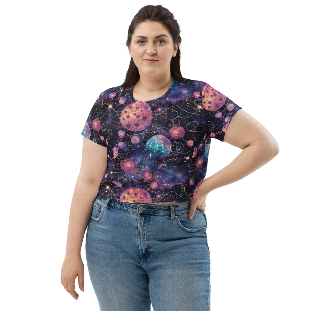 Stardust Vines on Crop Tee — Front