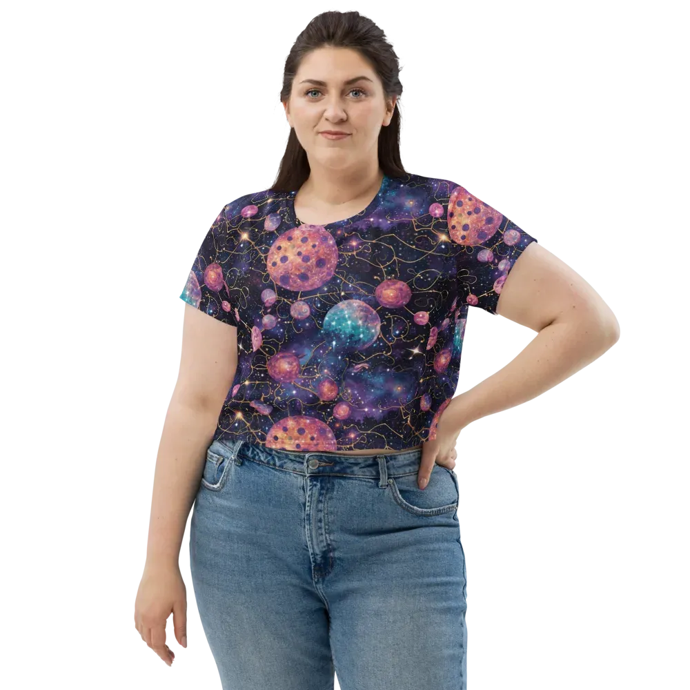 Stardust Vines on Crop Tee — Front