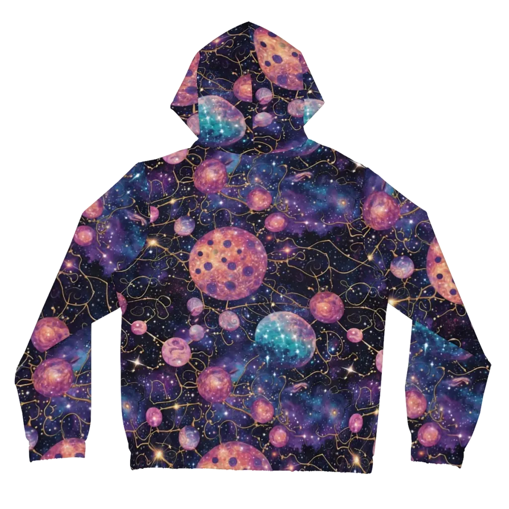 Stardust Vines on Women's Full-Zip Hoodie — Back