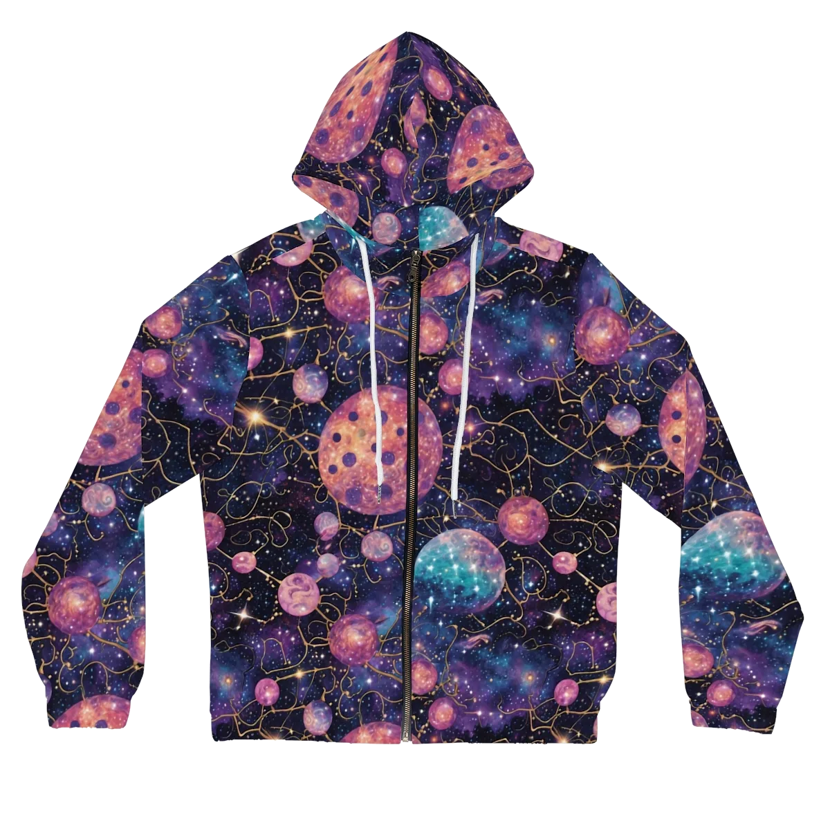 Stardust Vines on Women's Full-Zip Hoodie — Front