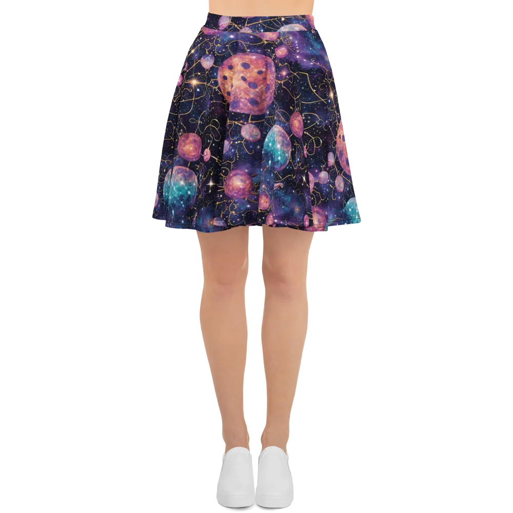 Stardust Vines on Skater Skirt — Front