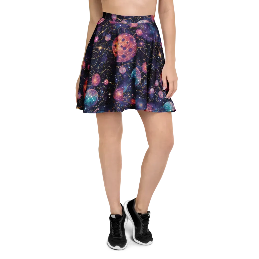 Stardust Vines on Skater Skirt — Front