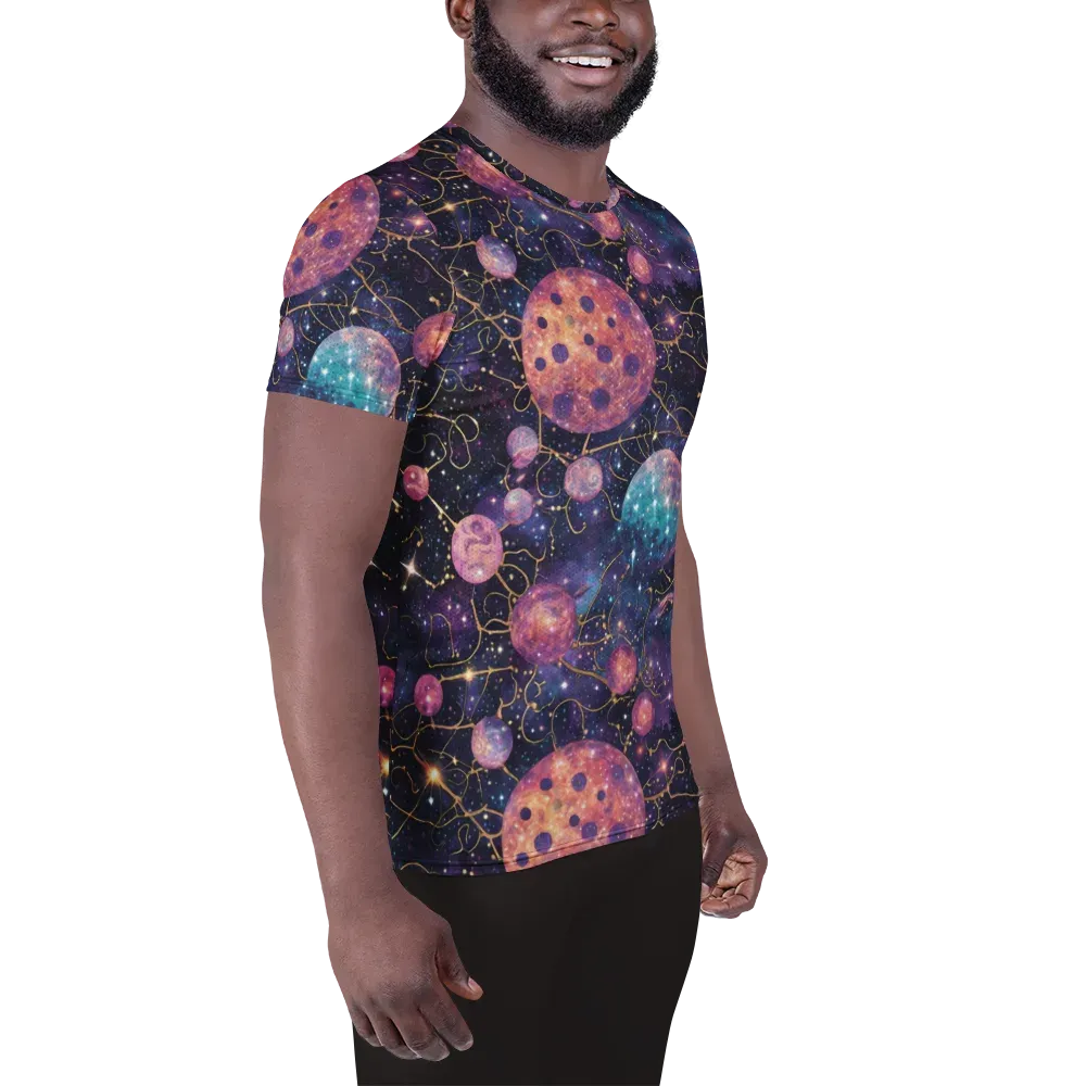 Stardust Vines on Men's Athletic T-Shirt — Right