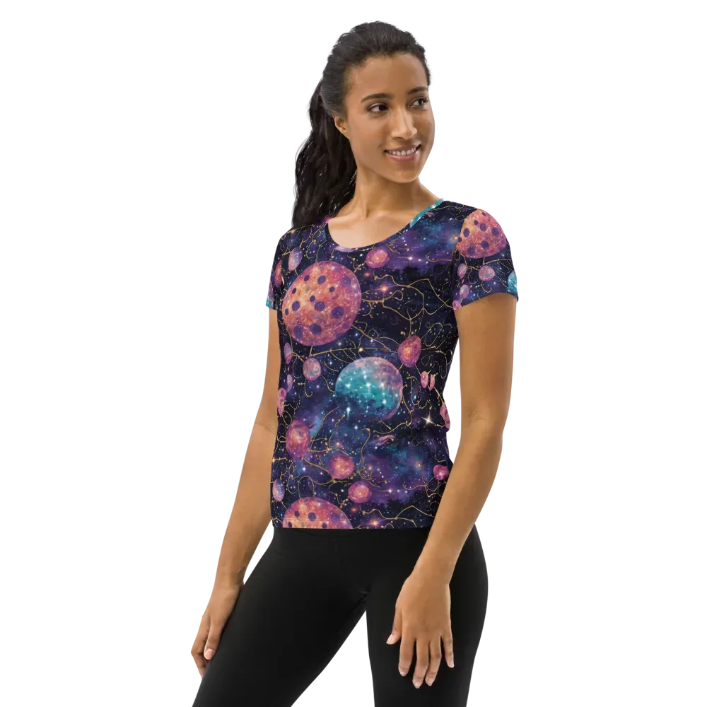 Stardust Vines on Women's Athletic T-Shirt — Left