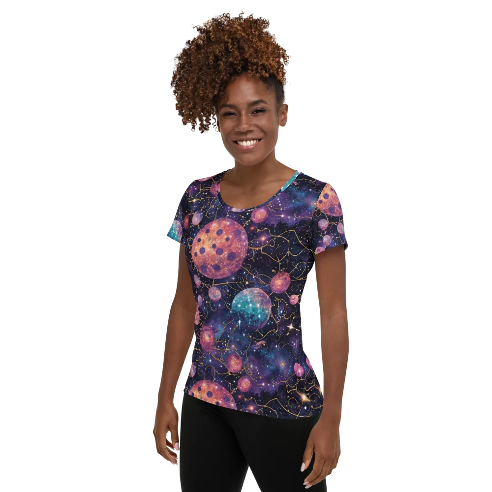 Stardust Vines on Women's Athletic T-Shirt — Left