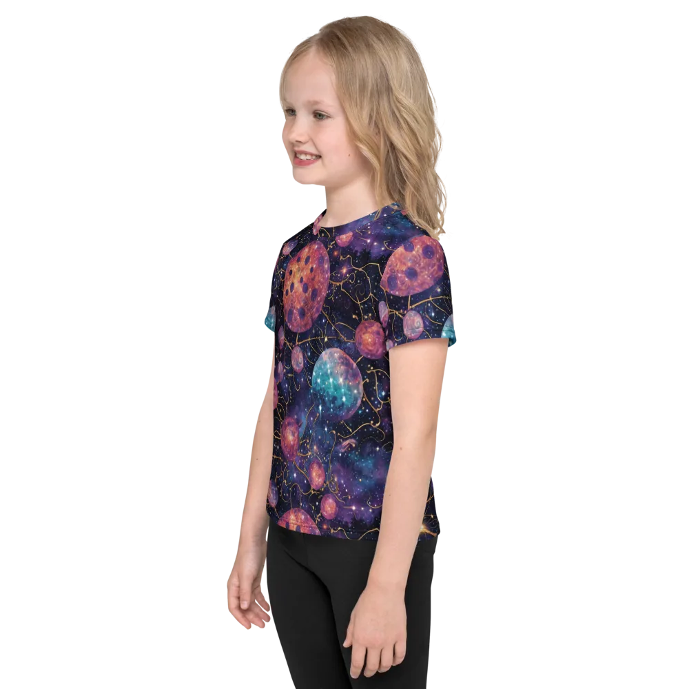 Stardust Vines on Kids Crew Neck T-Shirt — Left