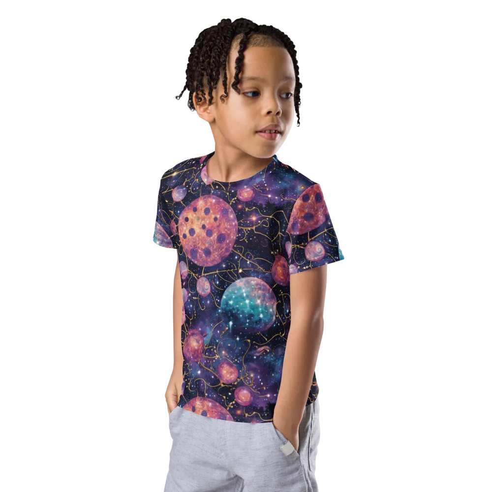 Stardust Vines on Kids Crew Neck T-Shirt — Left Front