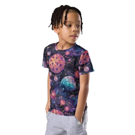 Stardust Vines on a Kids Crew Neck T-Shirt