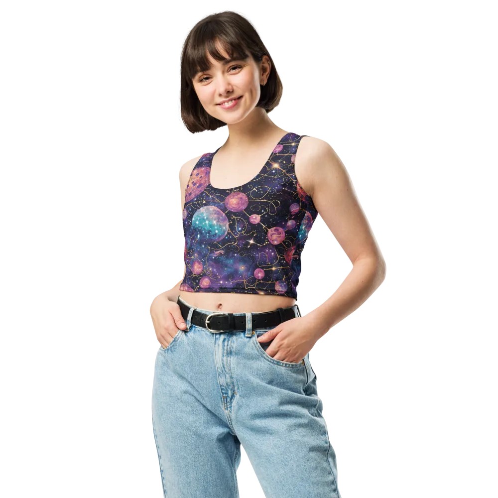 Stardust Vines on Crop Top — Front