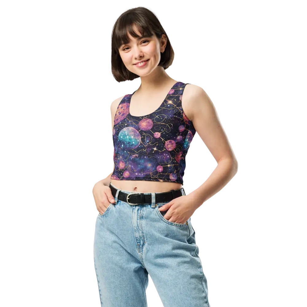 Stardust Vines on Crop Top — Front