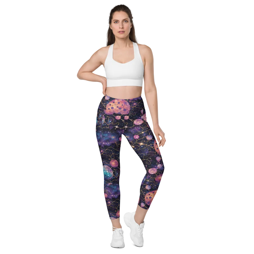 Stardust Vines on Leggings with Pockets — Front