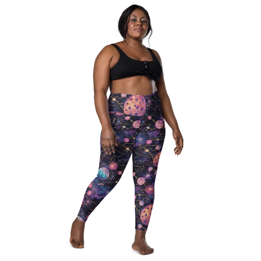 Stardust Vines on Leggings with Pockets — Front