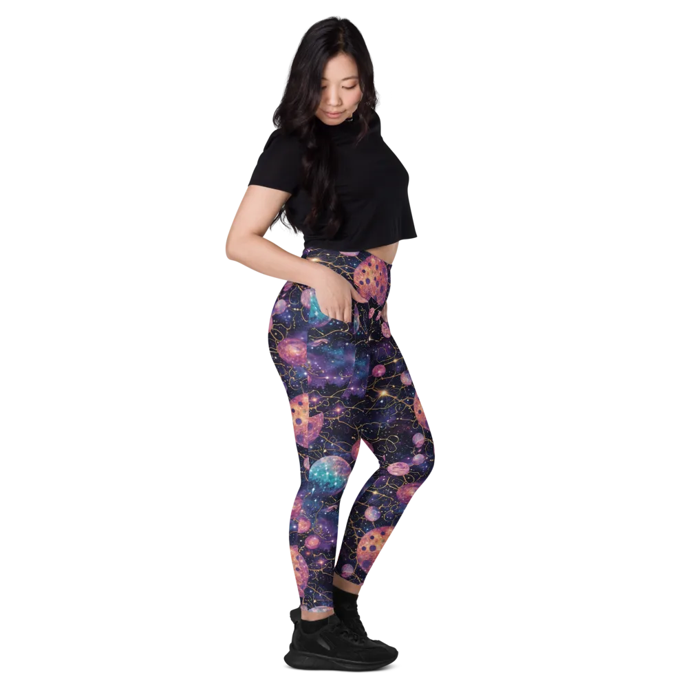 Stardust Vines on Leggings with Pockets — Right