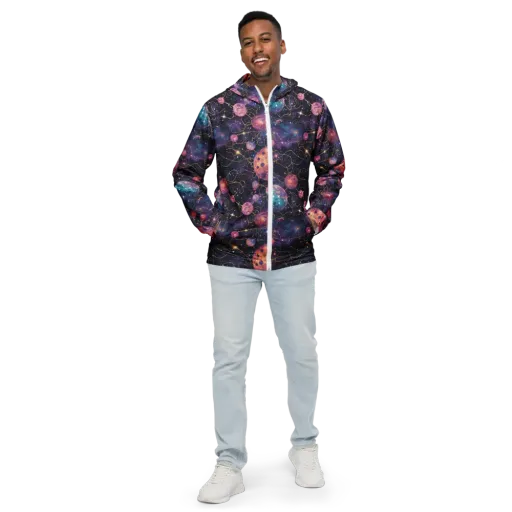 Stardust Vines on a Men's Windbreaker