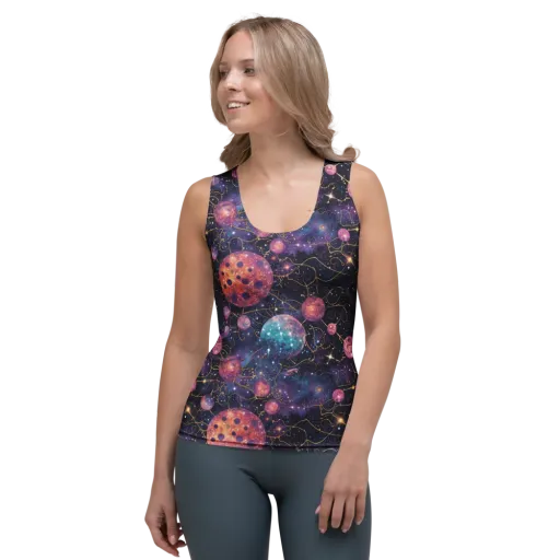 Stardust Vines on a Women's Tank Top