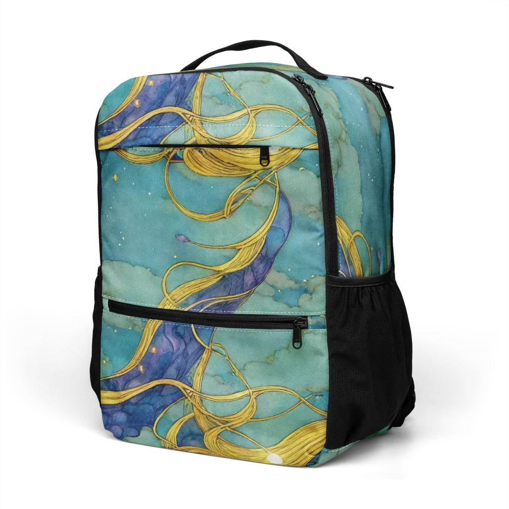 Aquatic Filigree on Utility Backpack — Left Front