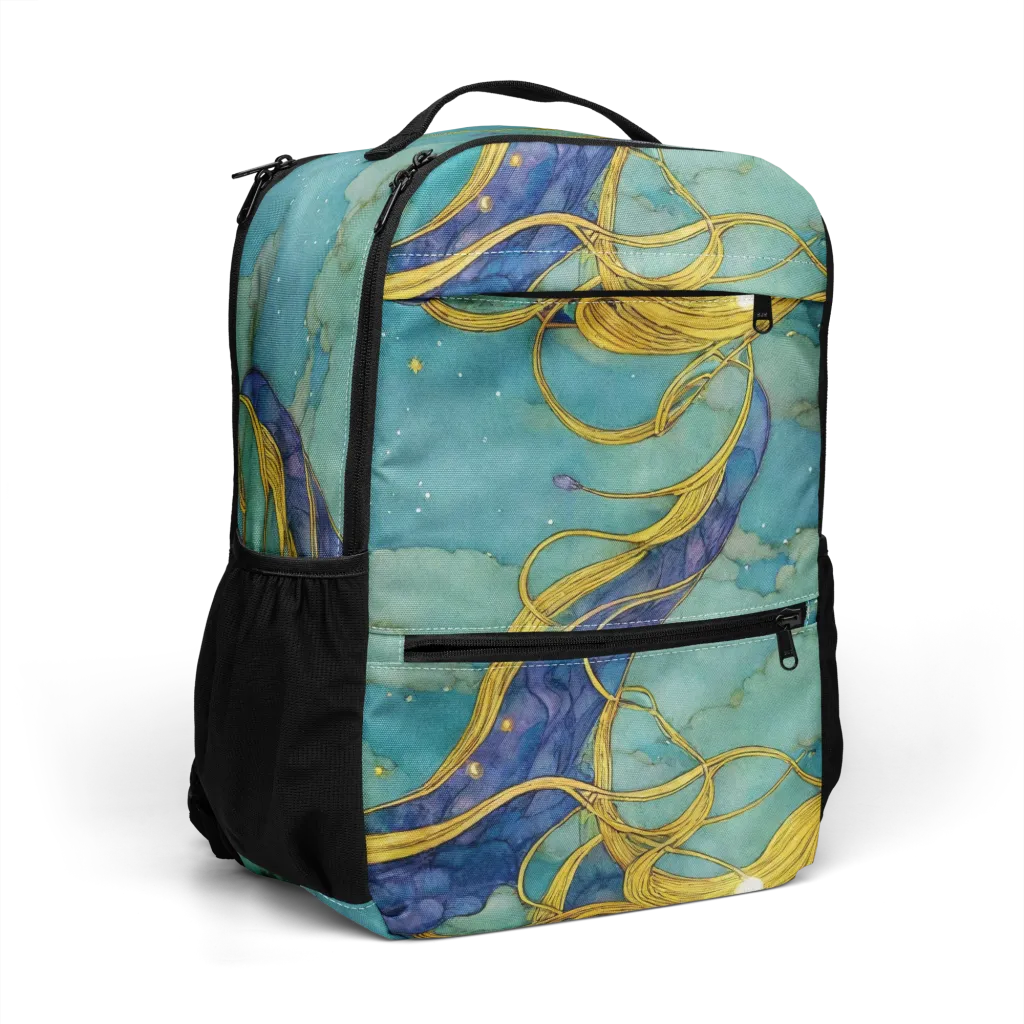 Aquatic Filigree on Utility Backpack — Right Front