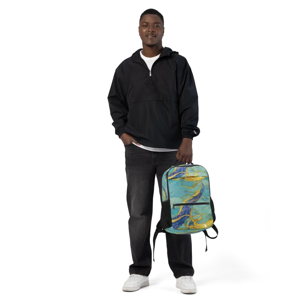 Aquatic Filigree on Utility Backpack — Front
