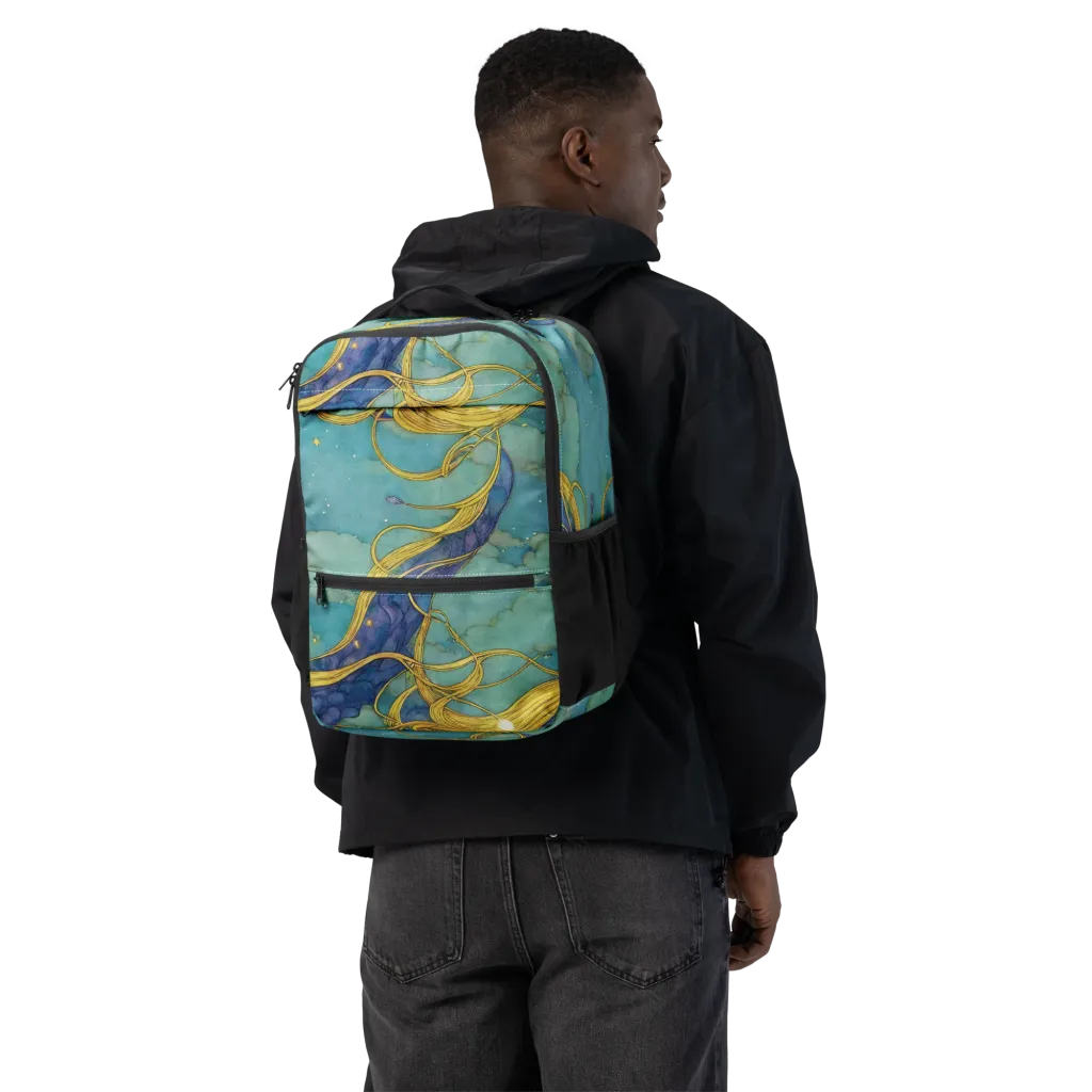 Aquatic Filigree on Utility Backpack — Back