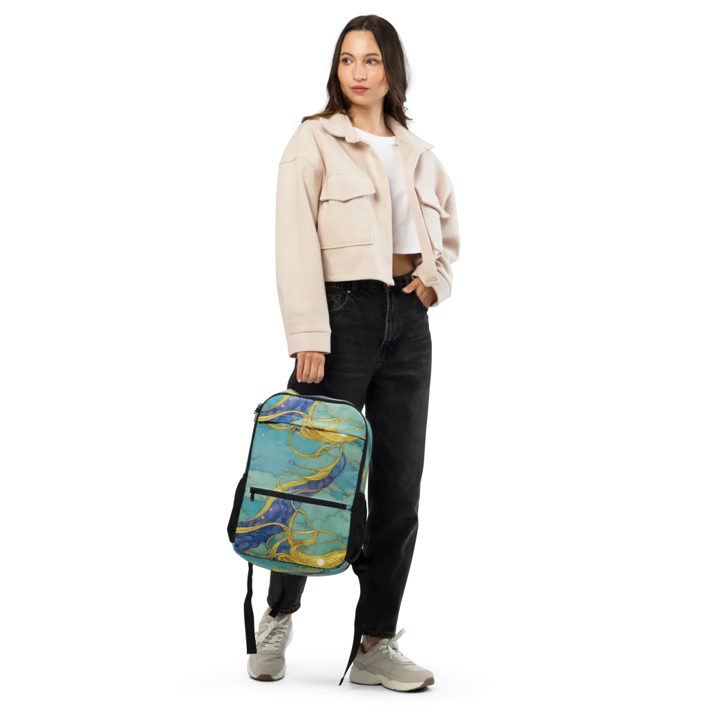 Aquatic Filigree on Utility Backpack — Front