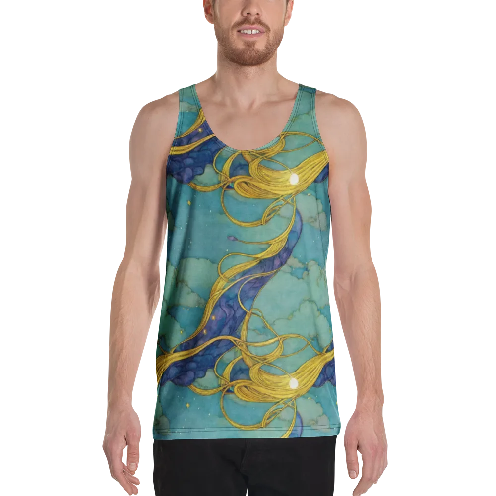 Aquatic Filigree on Men's Tank Top — Front