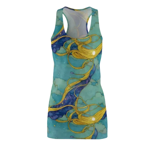Aquatic Filigree on a Racerback Dress