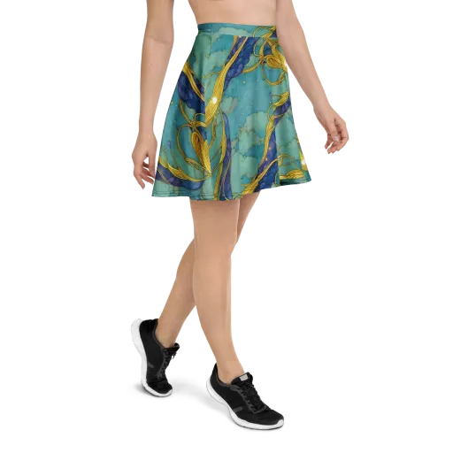 Aquatic Filigree on a Skater Skirt