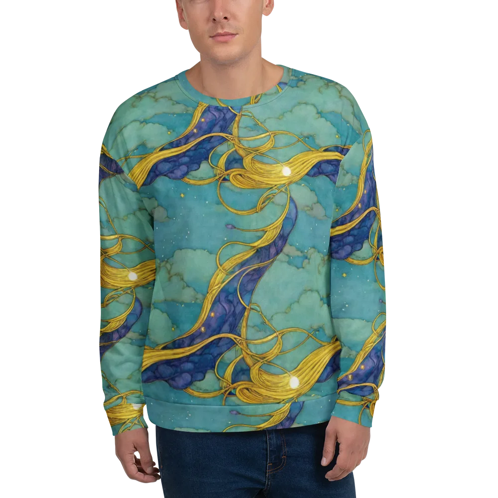 Aquatic Filigree on Sweatshirt — Front