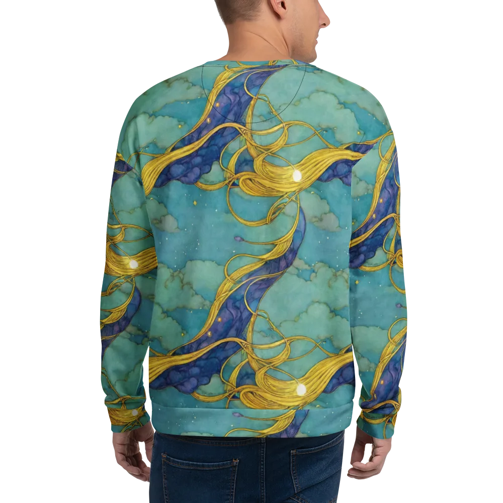 Aquatic Filigree on Sweatshirt — Back