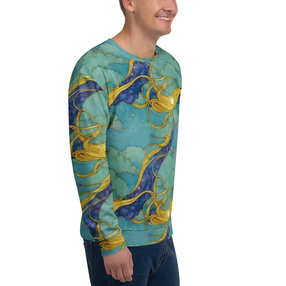 Aquatic Filigree on Sweatshirt — Right Front
